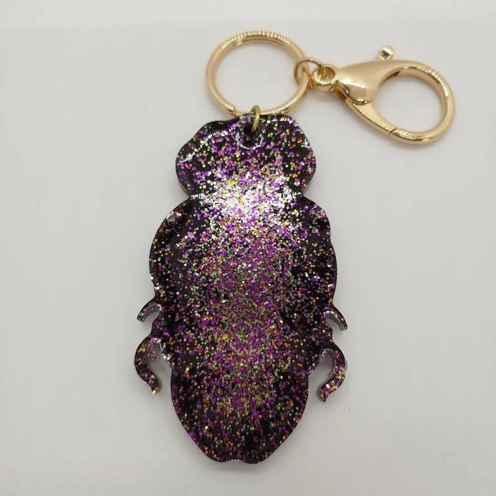 Keychain Women's Skull Glitter